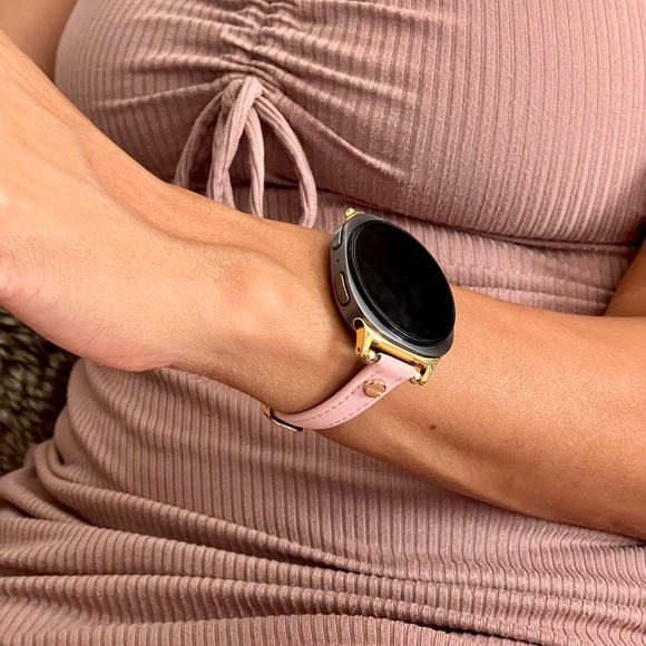 Samsung Galaxy Watch 8 Band Slim Leather Strap Bracelet, Adjustable 5.5\